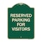 Signmission Parking Space Reserved Parking Reserved for Visitors Heavy-Gauge Alum Sign, 24" x 18", G-1824-23352 A-DES-G-1824-23352 - alternate 1
